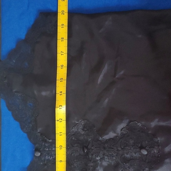 VTG Inner Most (Sears) 90’s Satin Polyester Black Nightie large 16/18 - Picture 6 of 7